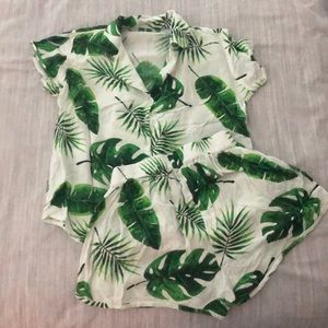 Etsy leaf PJ set